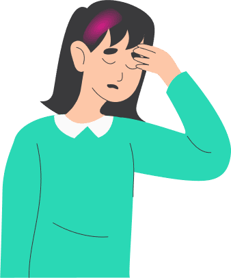 Mujer con migraña